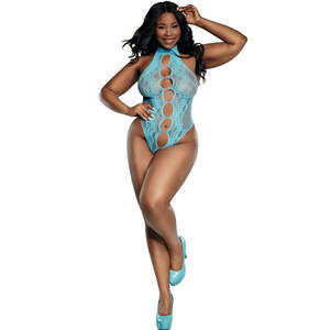 Dreamgirl - Peek a Boo Madame Teddy  - Turquoise